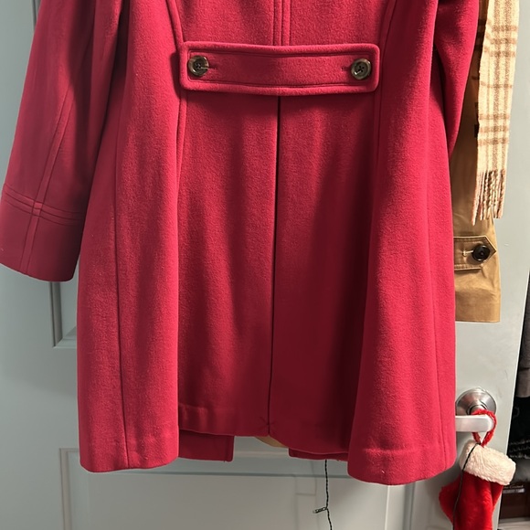Lands End beautiful cherry wool middle coat - Picture 5 of 10
